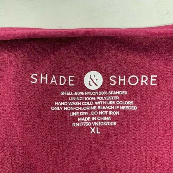 Shade & Shore Crimson Berry Pink Red  Side Tie Hipster Bottom New XL - Picture 2 of 5